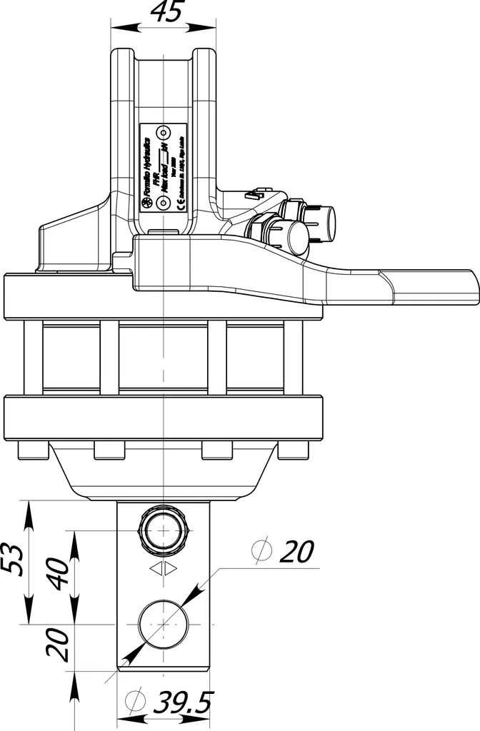 Rotator Formiko FHR 1.000L - Drehmotor 1,0t für Greifer, Holzgreifer – Bild 3