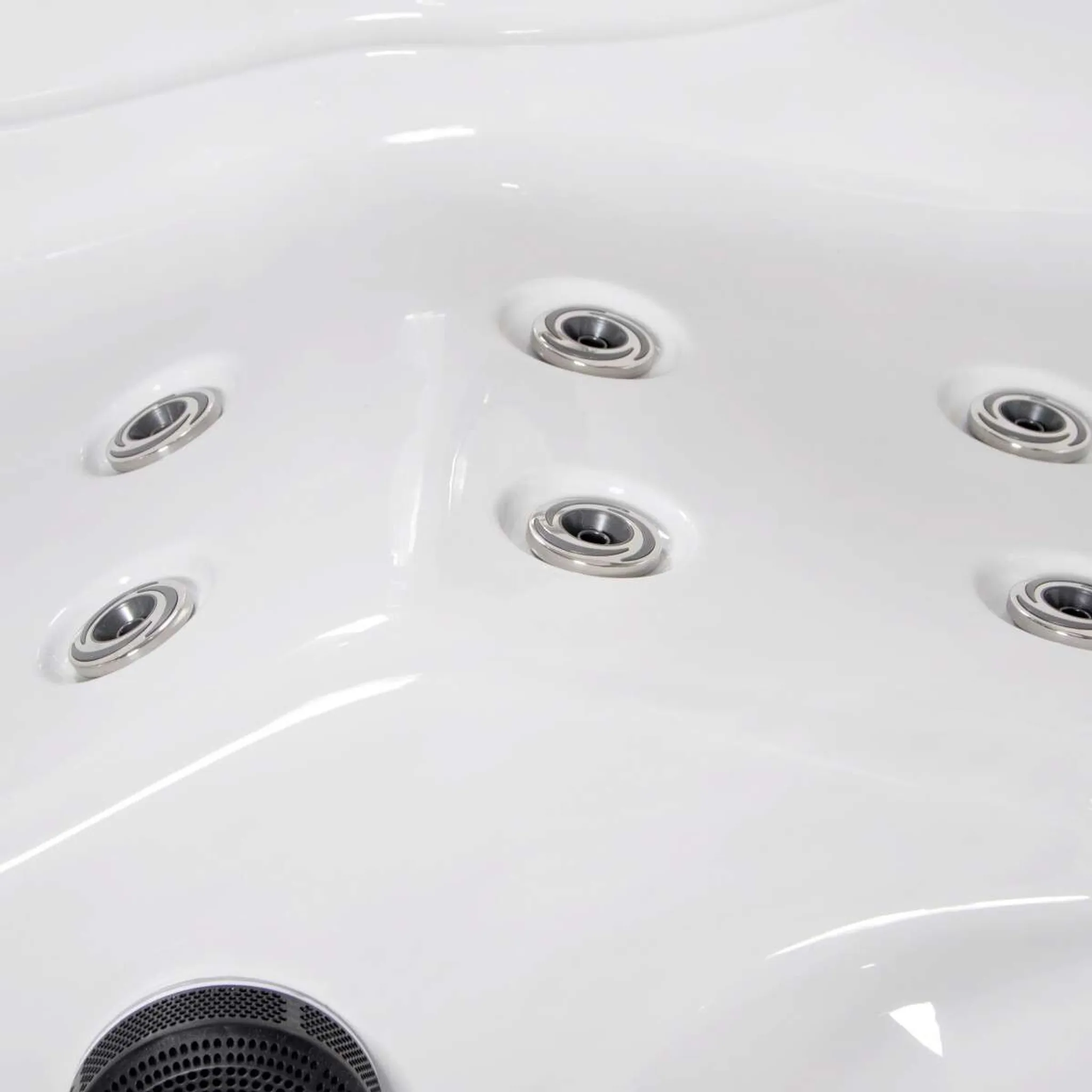 Outdoorwhirlpool TAHITI Sterling Silver inkl. Abdeckung und Stiege - 200 x 200 x 88cm – Bild 7