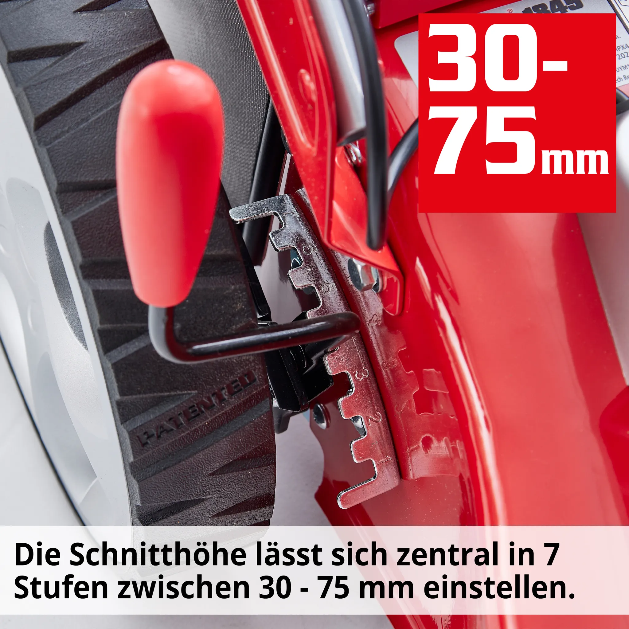 HECHT Rasenmäher Elektro 1845 | 46 cm Schnittbreite | 1800 W | Mulchkit | 60 L Fangkorb | zentrale 7-fach Schnitthöhenverstellung – Bild 4