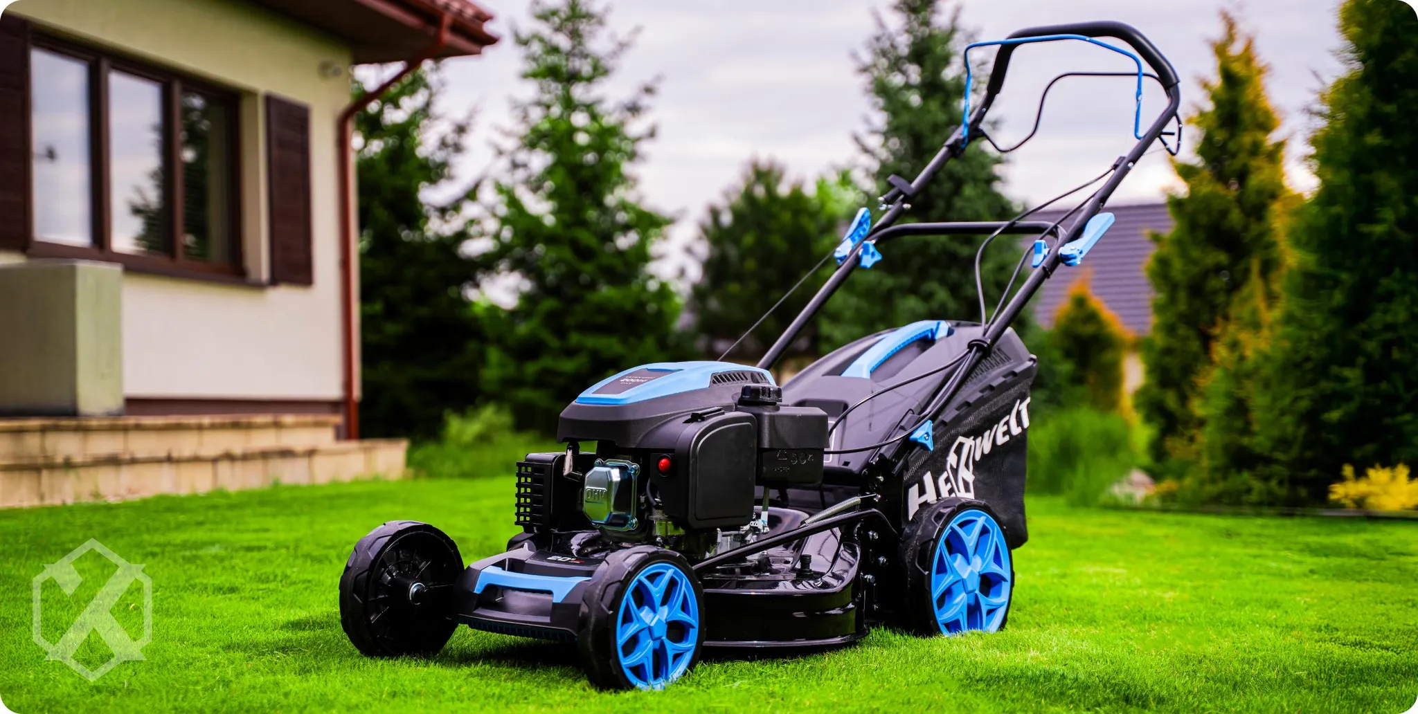 Hexwelt Benzin Rasenmäher mit Antrieb | Schnittbreite 51cm | Mulchfunktion | 60L | 3,8 kW Benzinmäher | 8 Stufen (25-75mm) | ultraleicht, kompakt | – Bild 10