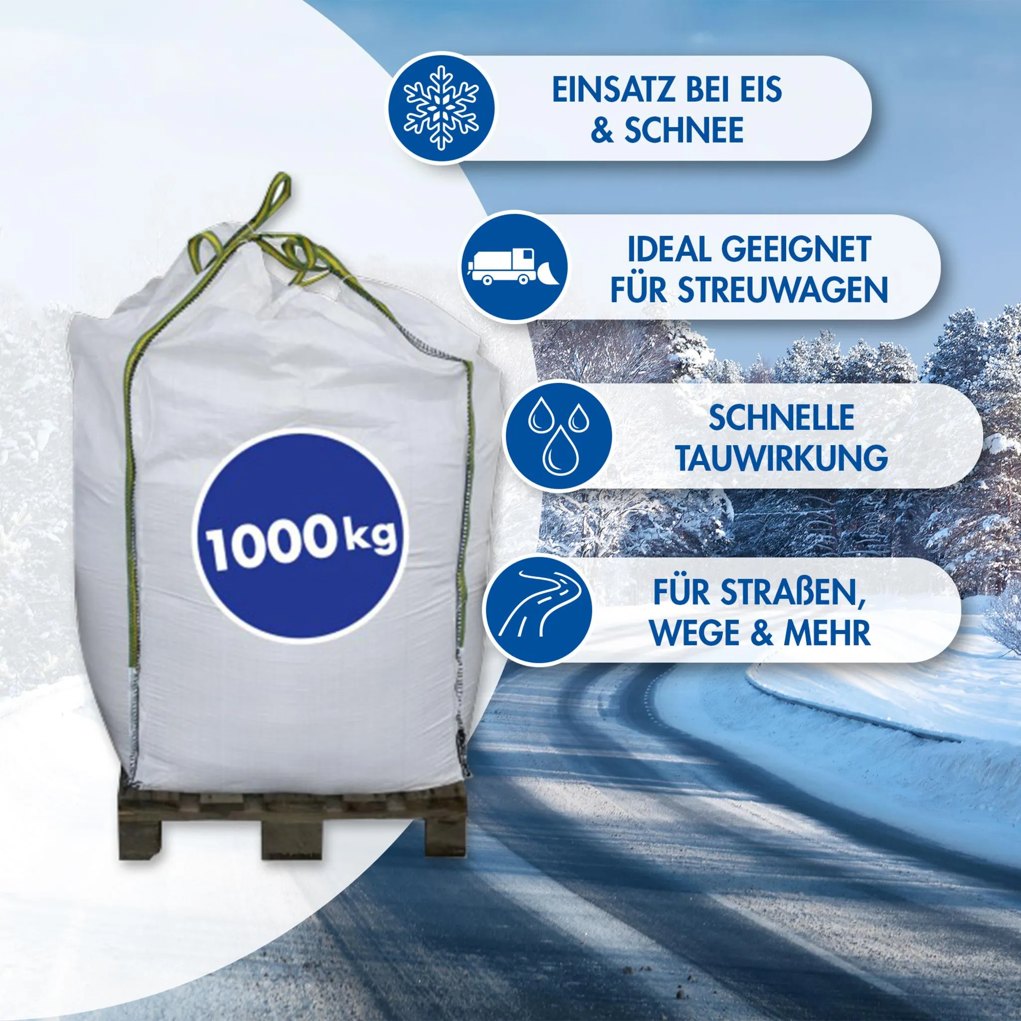 Streusalz Big Bag 1000 kg Hamann Premium – Bild 3