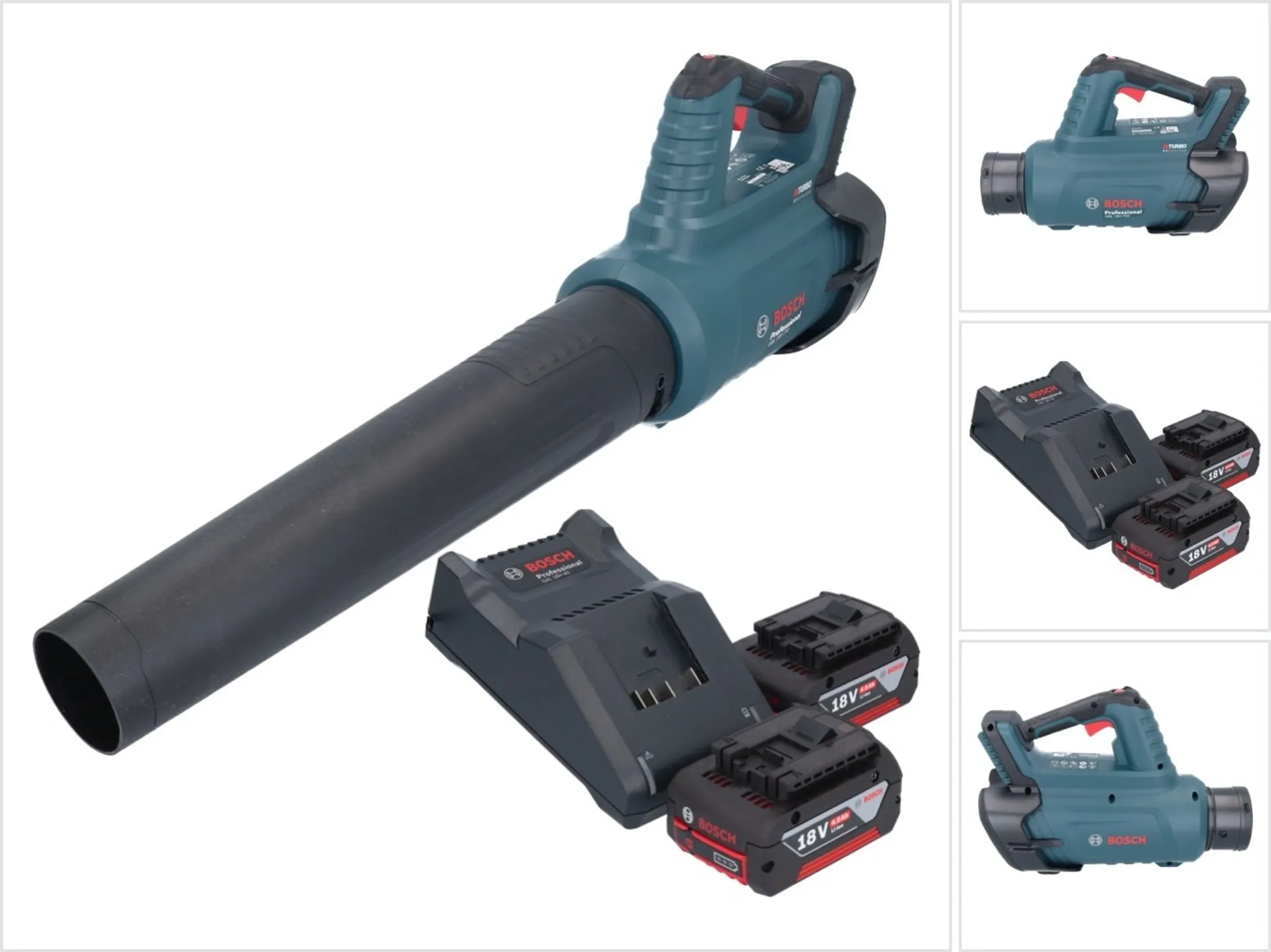 Bosch GBL 18V-750 Professional Akku Gebläse 18 V BITURBO Brushless + 2x Akku 4,0 Ah + Ladegerät – Bild 2