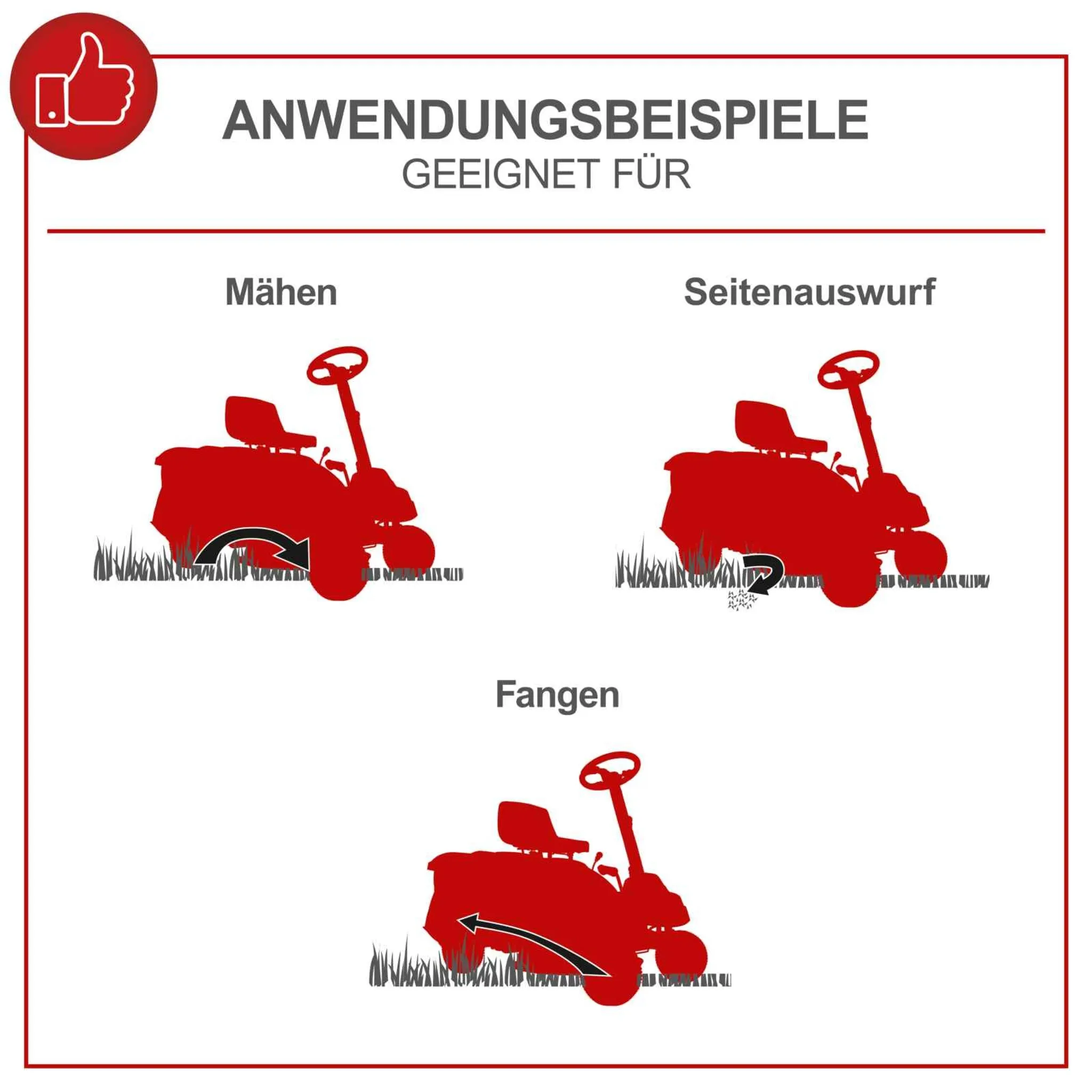 Scheppach MR235-61 Benzin Aufsitzrasenmäher 6PS | 61cm Schnittbreite | 150L Korb | LED | E-Start | 4 Vorwärtsgänge Aufsitzmäher inkl. Öl & Motorhaube – Bild 5