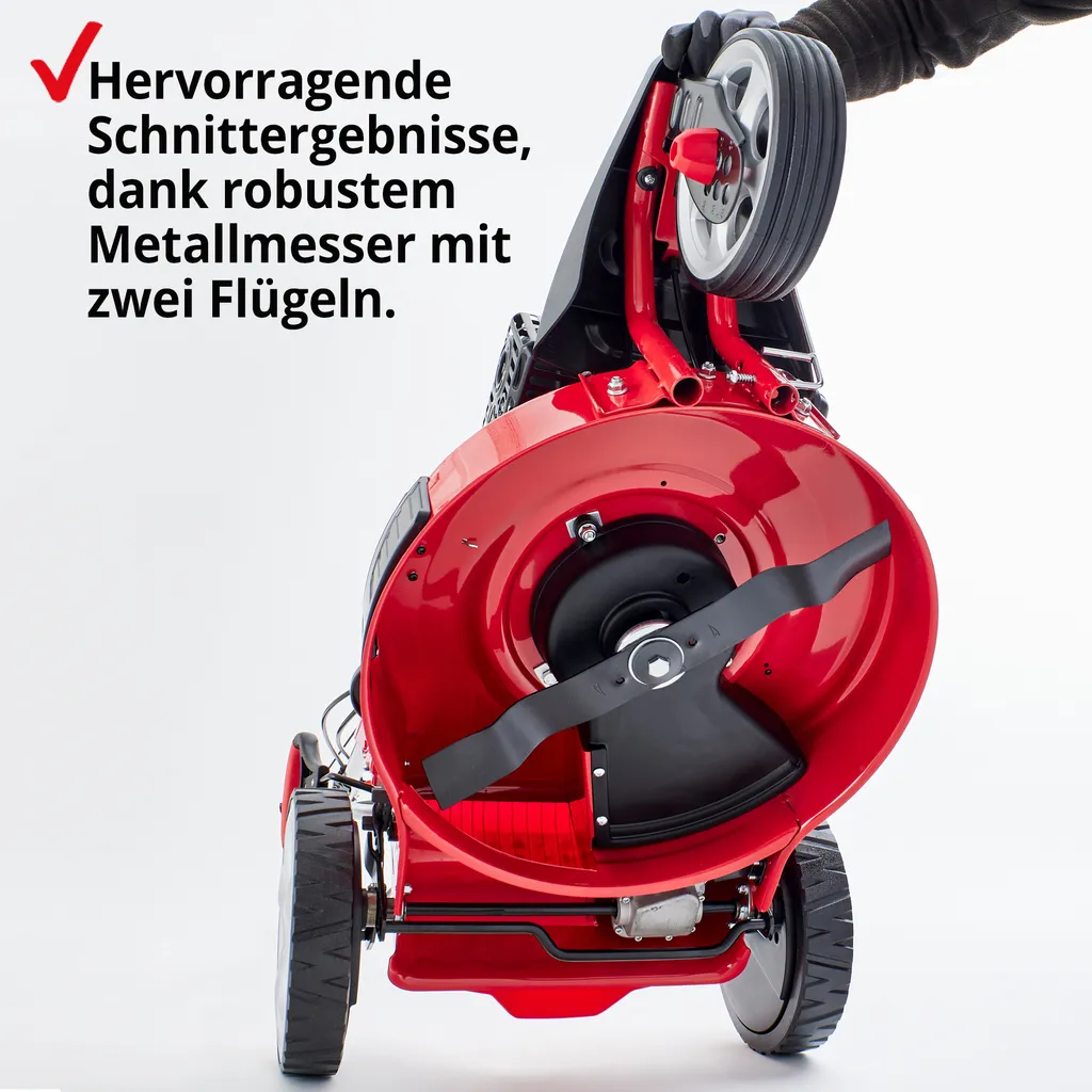 HECHT 5483 SW Rasenmäher Benzin | mit Antrieb | 46 cm Schnittbreite | 5in1 | 5 PS | 3-Rad | 60L Grasfangkorb – Bild 9