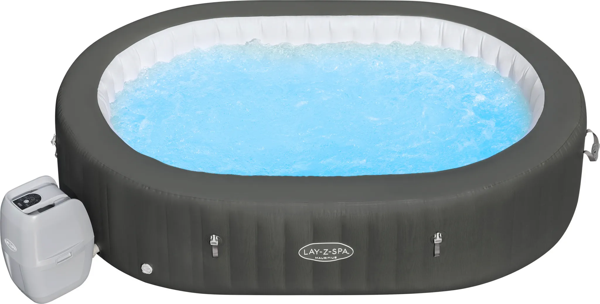 Bestway® LAY-Z-SPA® XXL WLAN-Whirlpool Mauritius AirJet™ 270 x 180 x 71 cm, oval – Bild 4