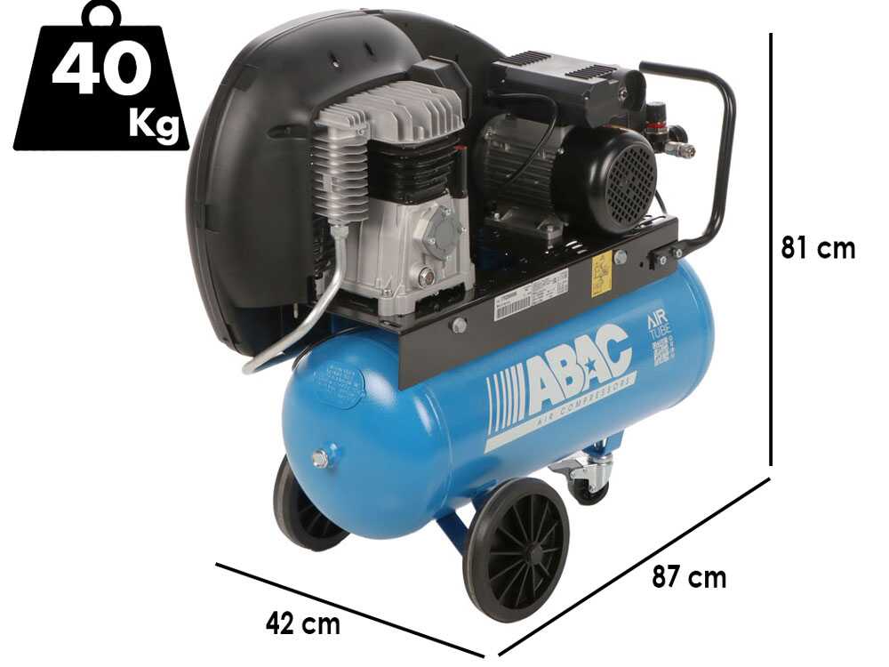 ABAC EXT A29B 50 CM2 - Einphasiger elektrischer Luftkompressor mit Riemenantrieb - Motor 2 PS - 50 lt