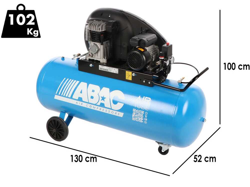 ABAC EXT A39B 270 CM3 – Einphasen-Elektroluftkompressor mit Riemenantrieb – 3-PS-Motor – 270 Liter