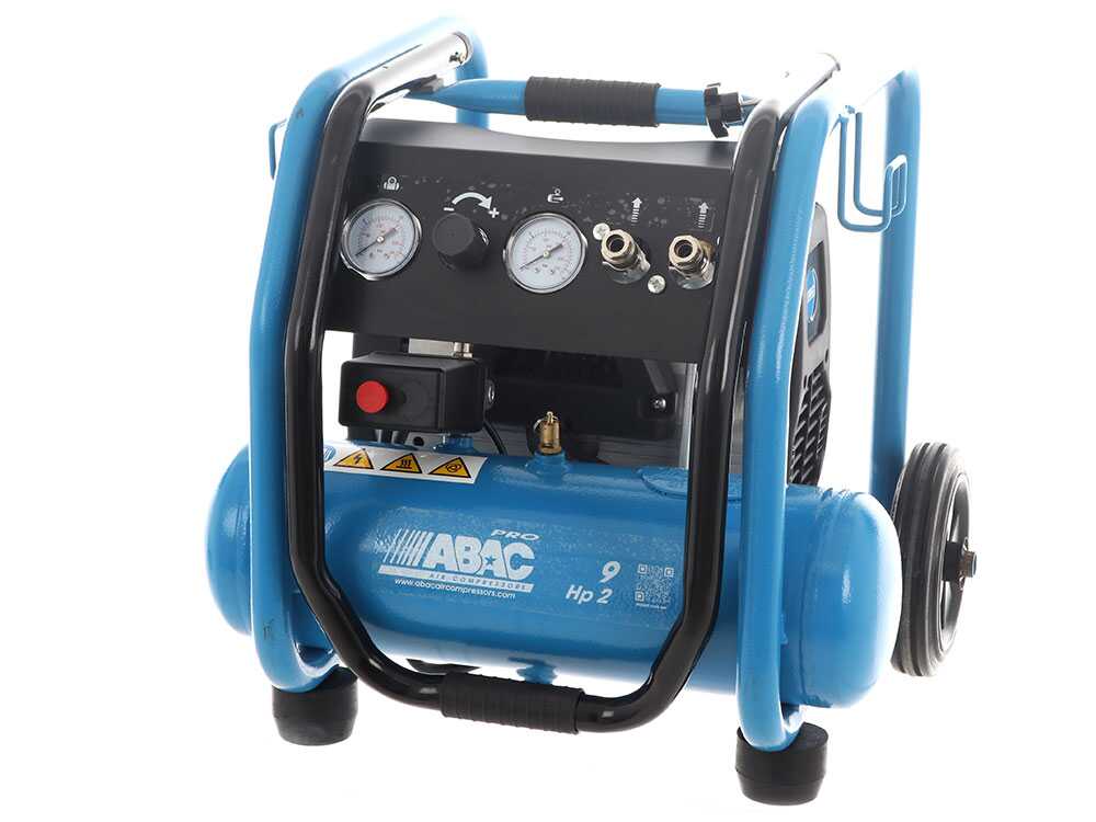 ABAC PORTABLE ROLLCAGE OS20P - Schallgedämpfter, ölfreier, einphasiger elektrischer Luftkompressor - Motor 2 HP - 9 lt – Bild 4