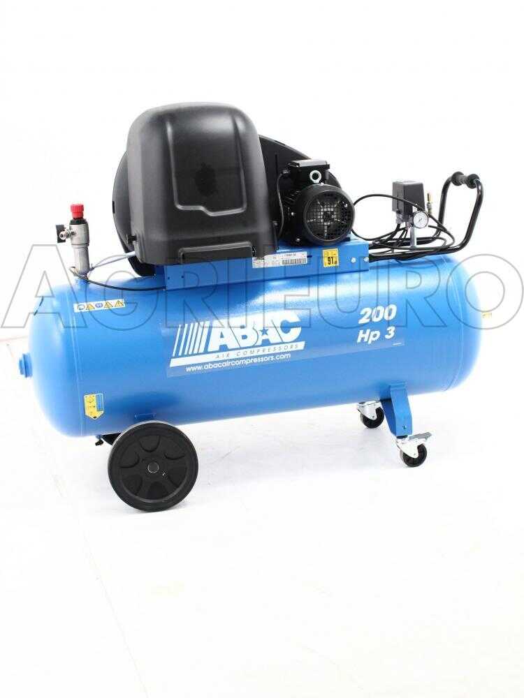 ABAC PRO A39B 200 CT3 - Schallgedämpfter dreiphasiger riemengetriebener elektrischer Luftkompressor - Motor 3 PS - 200 Liter – Bild 3