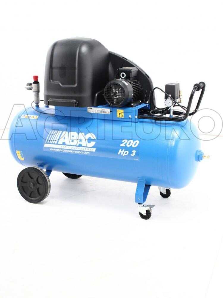 ABAC PRO A39B 200 CT3 - Schallgedämpfter dreiphasiger riemengetriebener elektrischer Luftkompressor - Motor 3 PS - 200 Liter – Bild 4