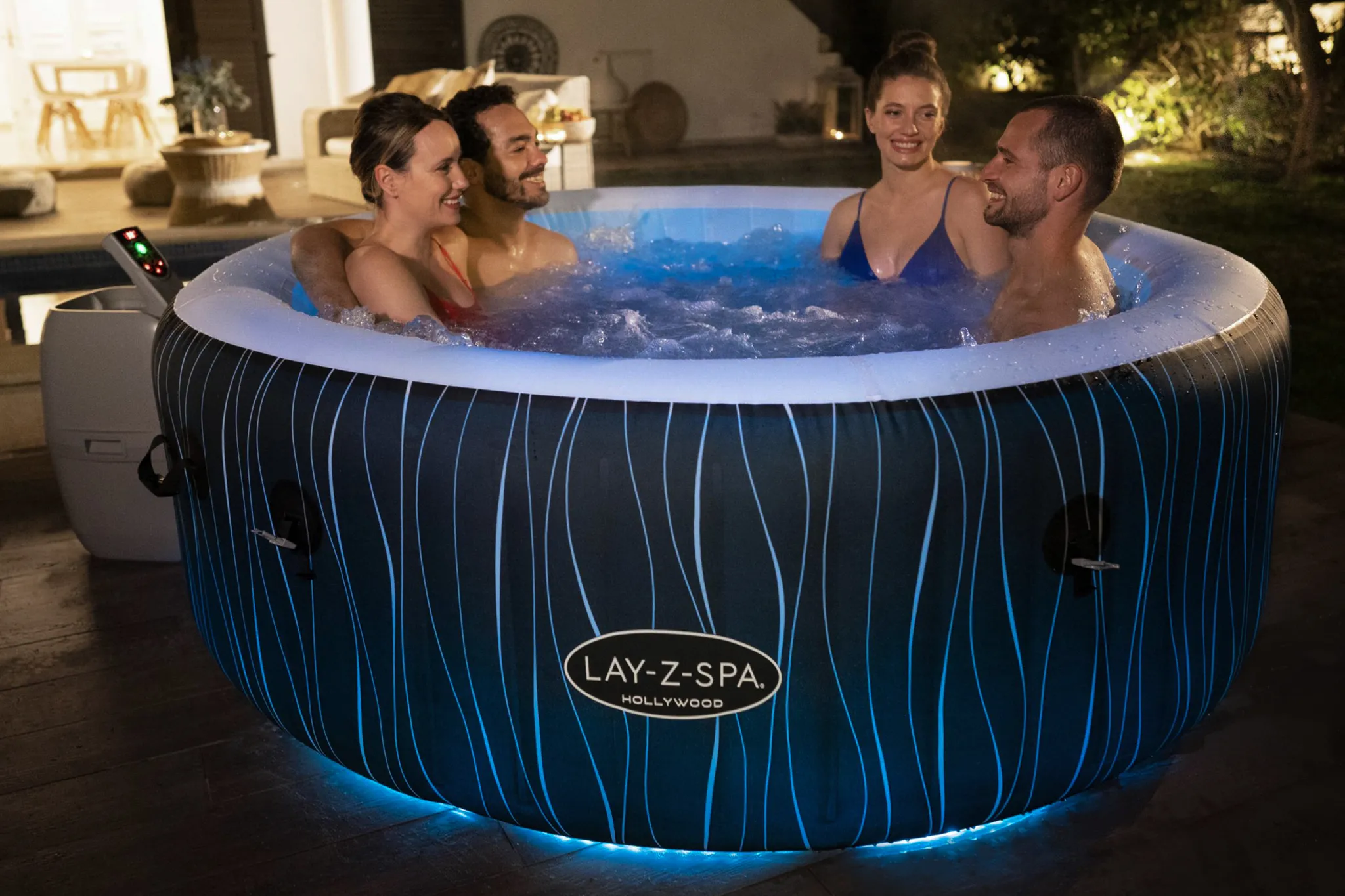 Bestway® LAY-Z-SPA® LED-Whirlpool Hollywood AirJet™ 196 x 66 cm, rund – Bild 2