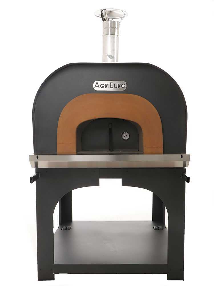 AgriEuro Cibus Inox 1000 - Edelstahl Holzbackofen für draußen - mit Backraum Ø 100 - Backfähigkeit: 6 Pizzen – Bild 4