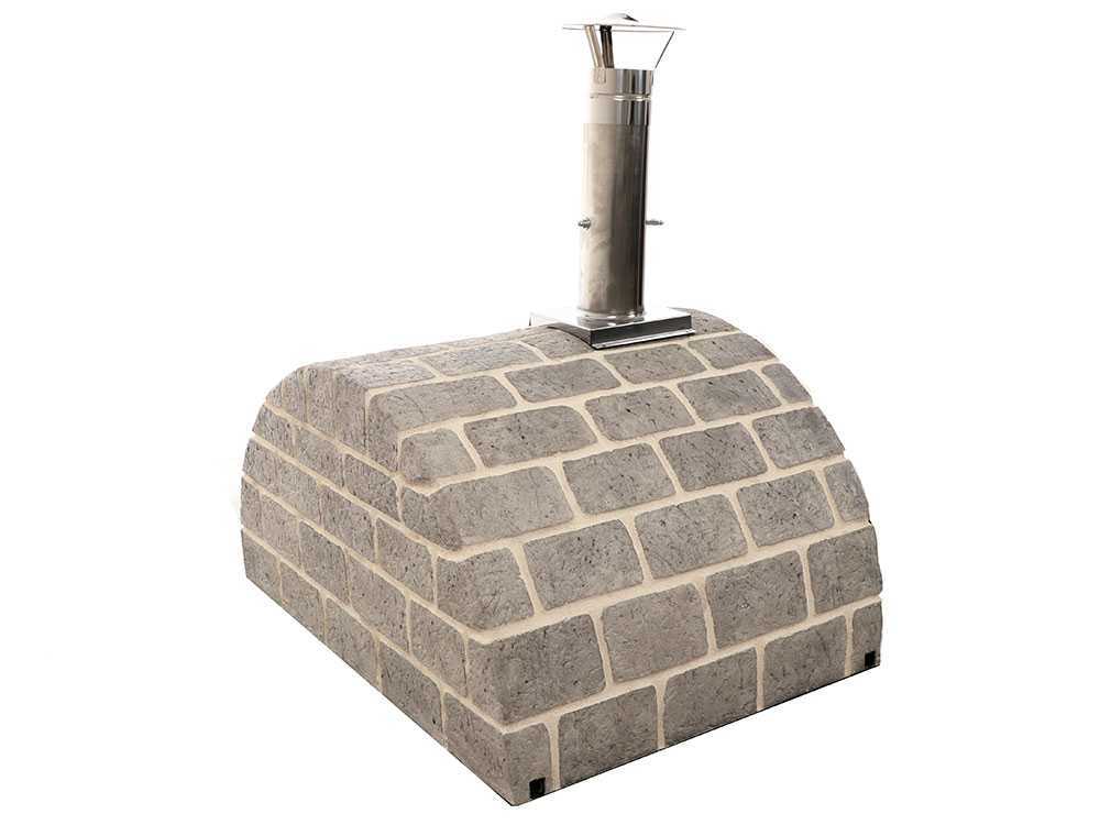 AgriEuro FAMILY STONE - Holzbackofen für den Außenbereich - grau - 4 Pizzen - 80X60 – Bild 4