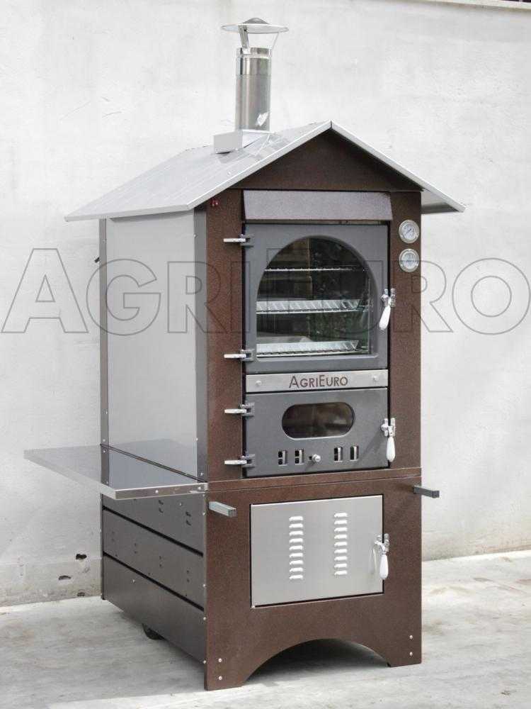 AgriEuro Magnus 100 Deluxe EXT - Holzbackofen für draußen - aus Edelstahl - kupferfarben – Bild 3