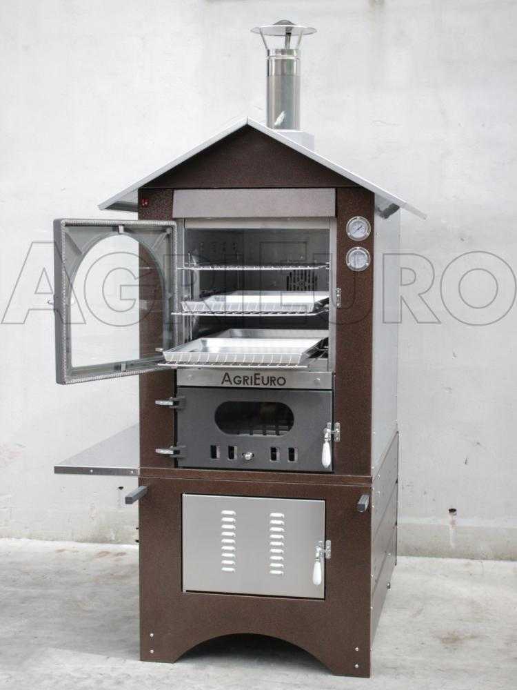 AgriEuro Magnus 100 Deluxe EXT - Holzbackofen für draußen - aus Edelstahl - kupferfarben – Bild 4