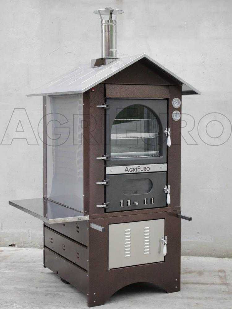 AgriEuro Magnus 80 Deluxe EXT - Holzbackofen - aus Edelstahl - kupferfarben