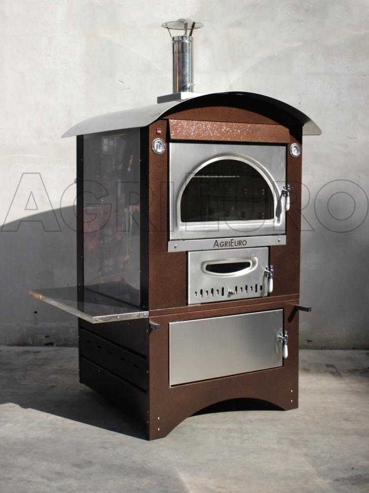 AgriEuro Maximus 80 Deluxe EXT - Holzbackofen - aus Edelstahl - kupferfarbene Lackierung – Bild 3