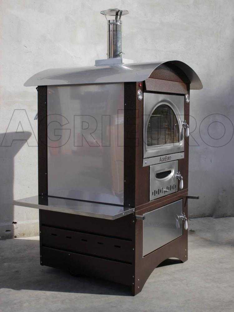AgriEuro Maximus 80 Deluxe EXT - Holzbackofen - aus Edelstahl - kupferfarbene Lackierung – Bild 4