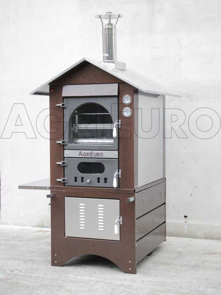 AgriEuro Medius 80 Deluxe EXT - Holzbackofen für draußen aus Edelstahl - kupferfarben – Bild 3