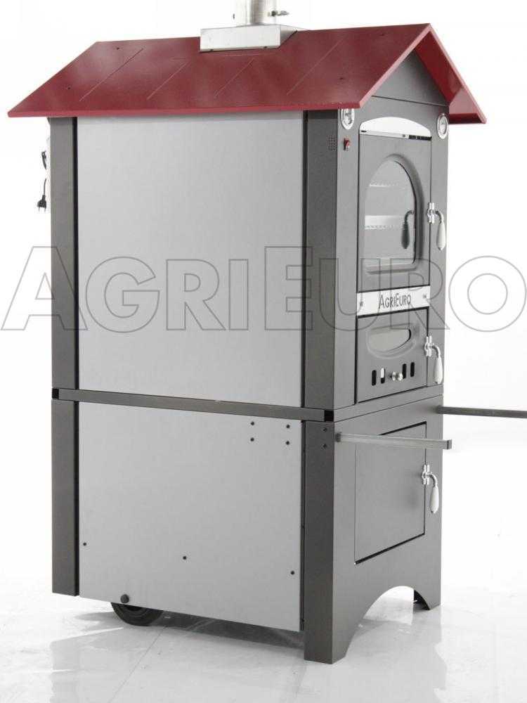 AgriEuro Medius 80 EXT - Holzbackofen - mit Lüftungssystem und rotem Dach – Bild 4