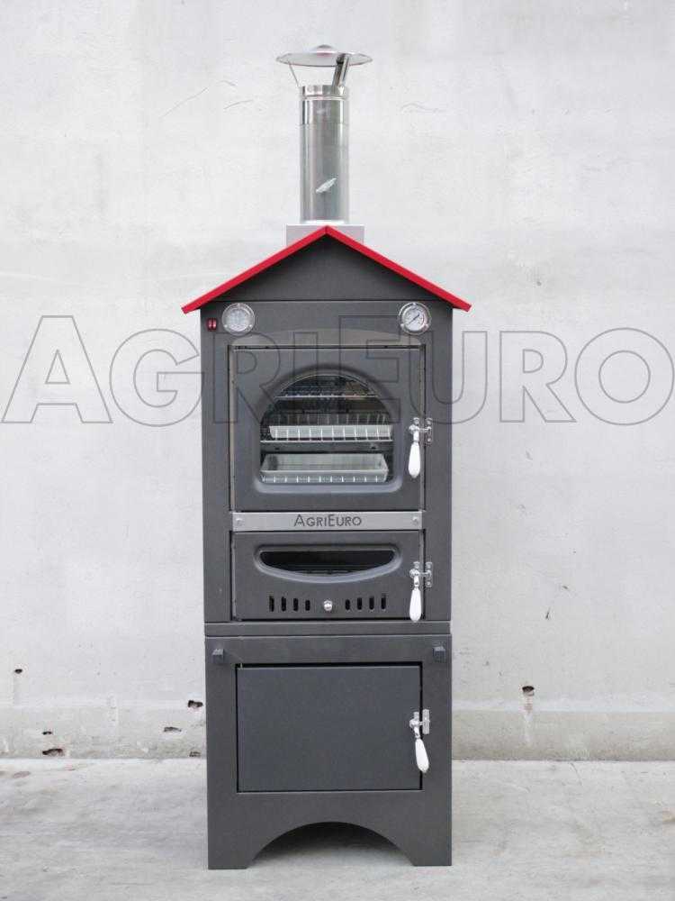 Agrieuro Minimus 50 EXT - Holzbackofen für draußen aus Edelstahl - Umluftbackofen – Bild 2