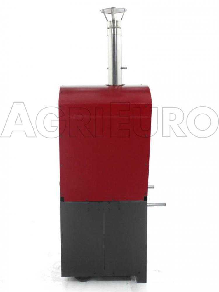 AgriEuro Minimus 50 Mini EXT - Holzbackofen für draußen - aus Stahl - mit rotem Dach – Bild 4