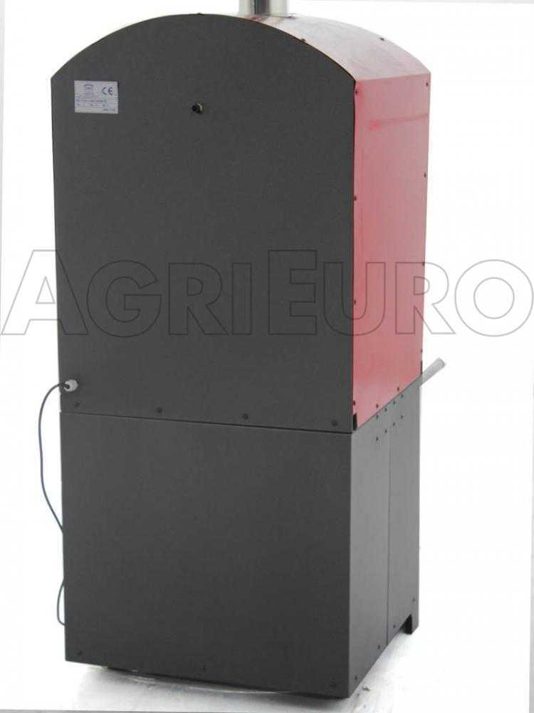 AgriEuro Minimus 50 Mini EXT - Holzbackofen für draußen - aus Stahl - mit rotem Dach – Bild 3