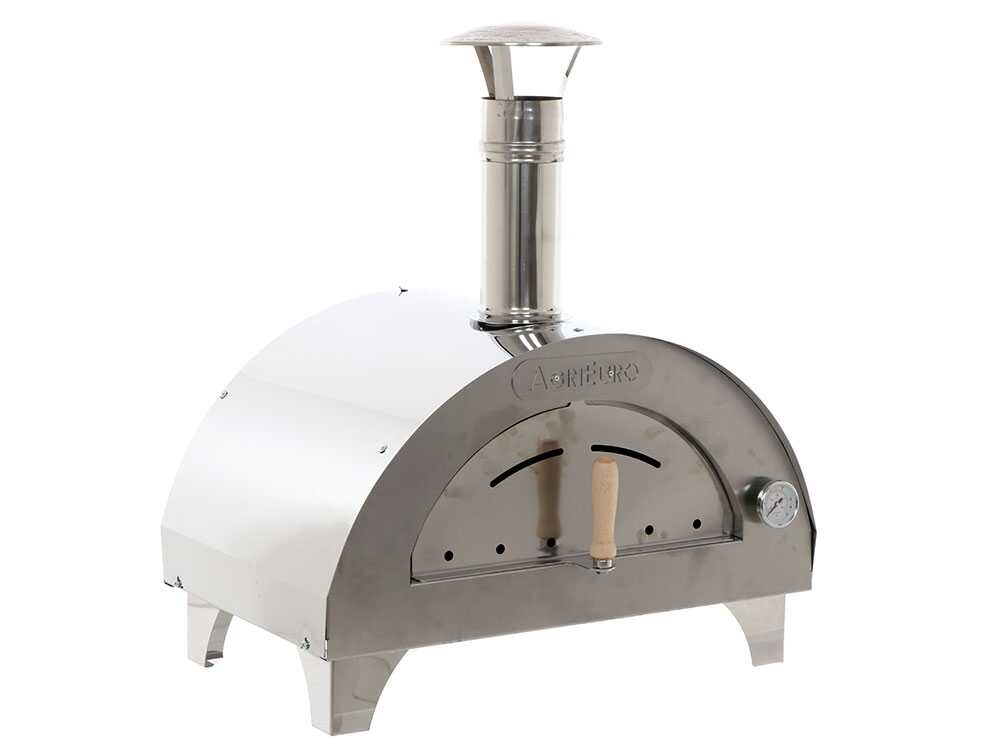 AgriEuro Premium Line Quattro Stagioni Holzbackofen aus Edelstahl - für 1 Pizza – Bild 4