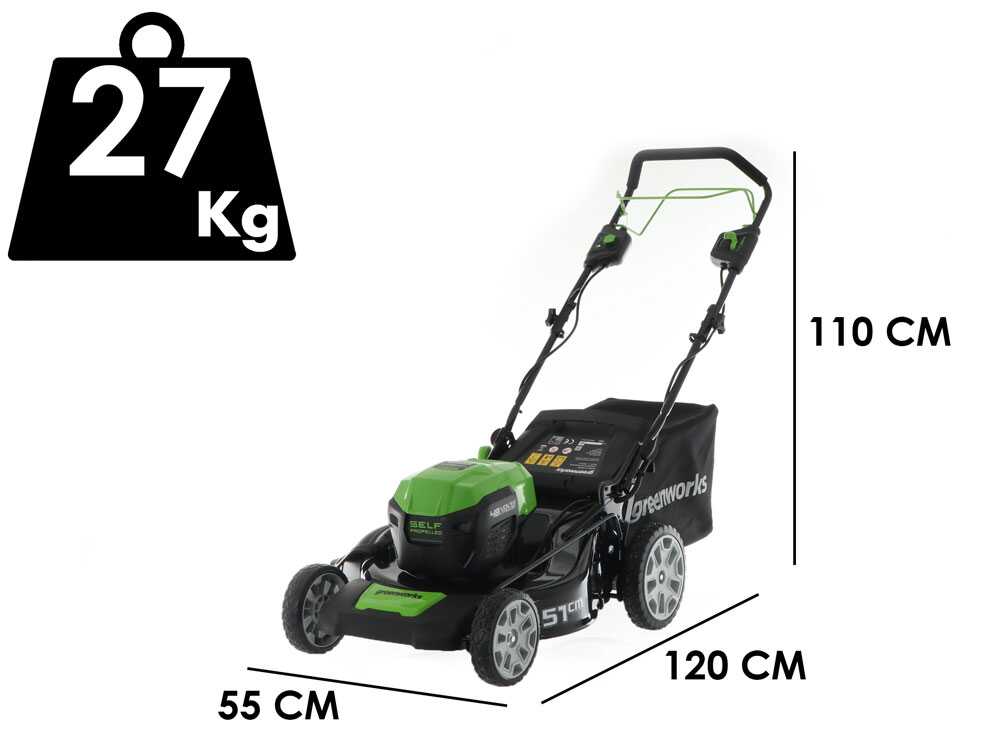 Akku-Rasenmäher Greenworks GD48LM51SP 48V - 51 cm - Akku 4Ah, mit Radantrieb