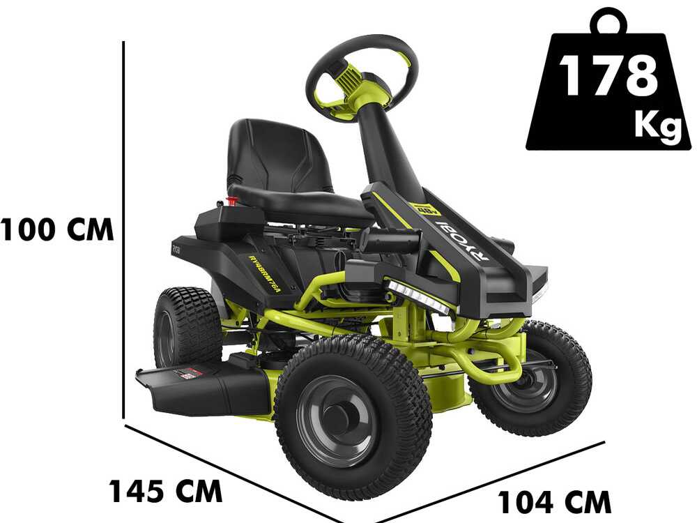 Akku-Rasentraktor Ryobi RY48RM76A - 48V/50Ah Akku-Elektromotor - Schnittbreite 76cm - 2in1 – Bild 3