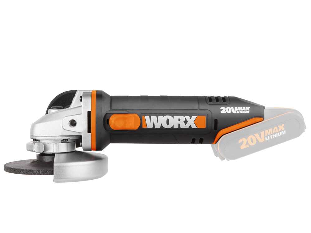 Akku Winkelschleifer 20V Worx WX800.9 - SOLO - OHNE AKKU UND LADEGERÄT