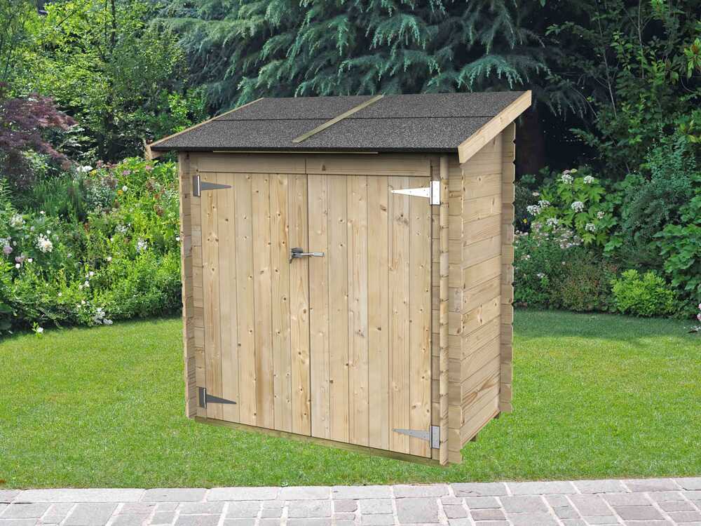 Alce Ambrogio 155x85 – Gerätehaus aus Holz – Pultdach – 155×85×165 cm – Bild 2