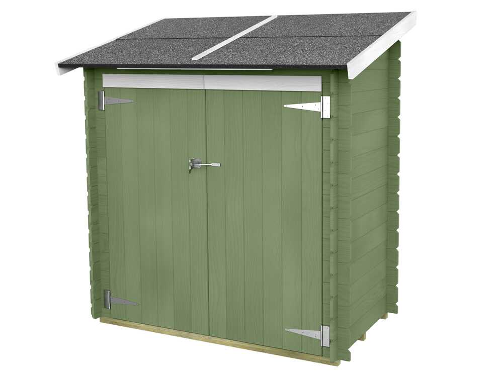 Alce Ambrogio 155x85 grün - Gerätehaus aus Holz - Einseitiges Dach - 155x85x165 cm – Bild 4