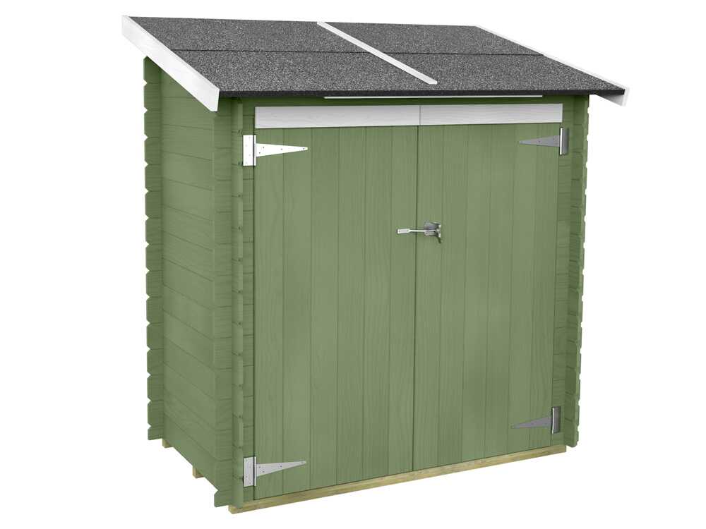 Alce Ambrogio 155x85 grün - Gerätehaus aus Holz - Einseitiges Dach - 155x85x165 cm – Bild 3