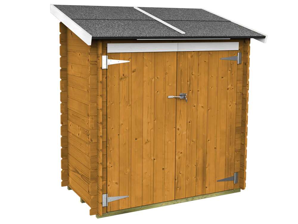 Alce Ambrogio 155x85 Lärche – Gerätehaus aus Holz – Pultdach – 155×85×165 cm – Bild 3
