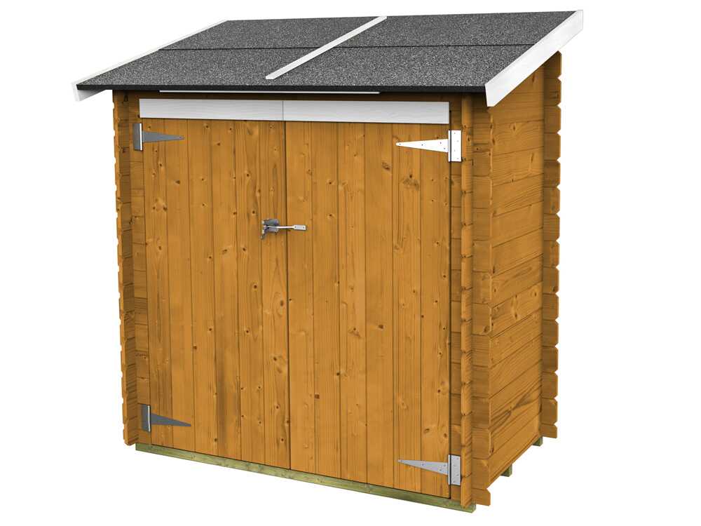 Alce Ambrogio 155x85 Lärche – Gerätehaus aus Holz – Pultdach – 155×85×165 cm – Bild 4