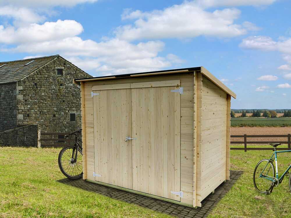 Alce Eureka 218x130 – Gerätehaus aus Holz – Pultdach – 218x130x167 cm