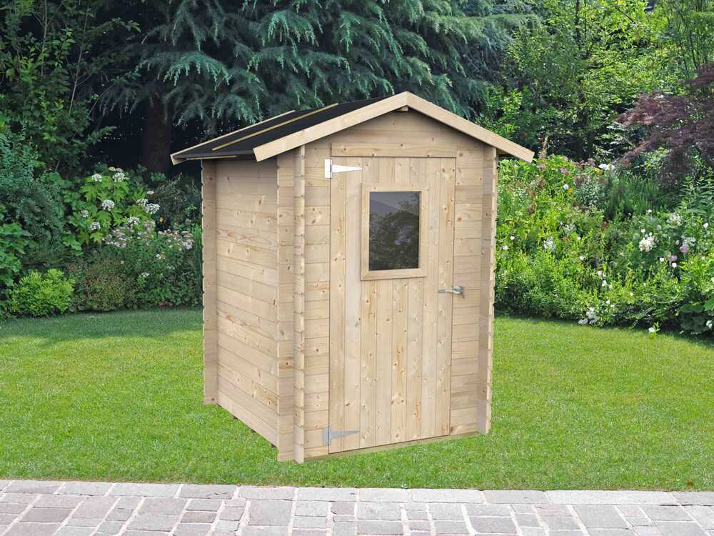 Alce Hobby 146x146 – Gerätehaus aus Holz – Mit Frontfenster – 146x146x204 cm – Bild 2