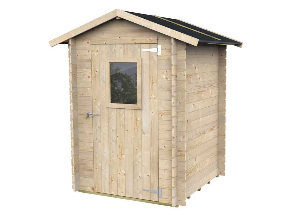 Alce Hobby 146x146 – Gerätehaus aus Holz – Mit Frontfenster – 146x146x204 cm – Bild 4
