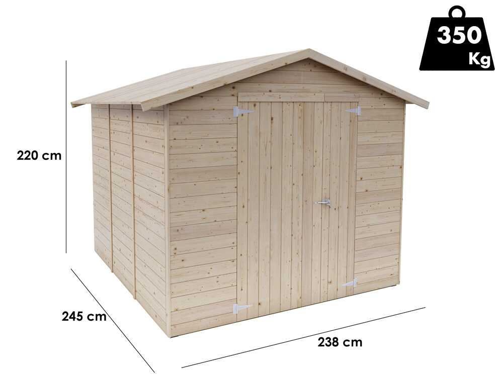 Alce Stefy 238x245 – Gartenhaus aus Holz – 238x245x220 cm – Bild 3