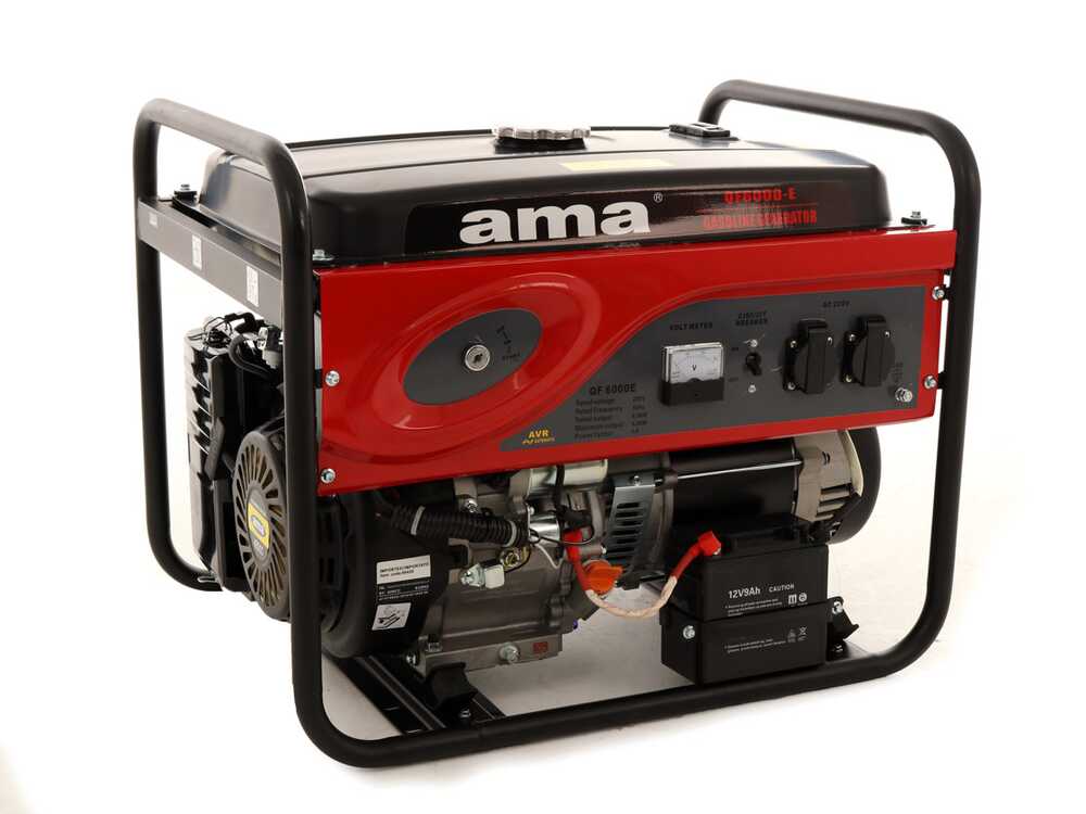 AMA QF6000E - Benzin-Stromerzeuger mit AVR-Regelung und Elektrostarter 6.5 kW - Dauerleistung 6 kW - 230V