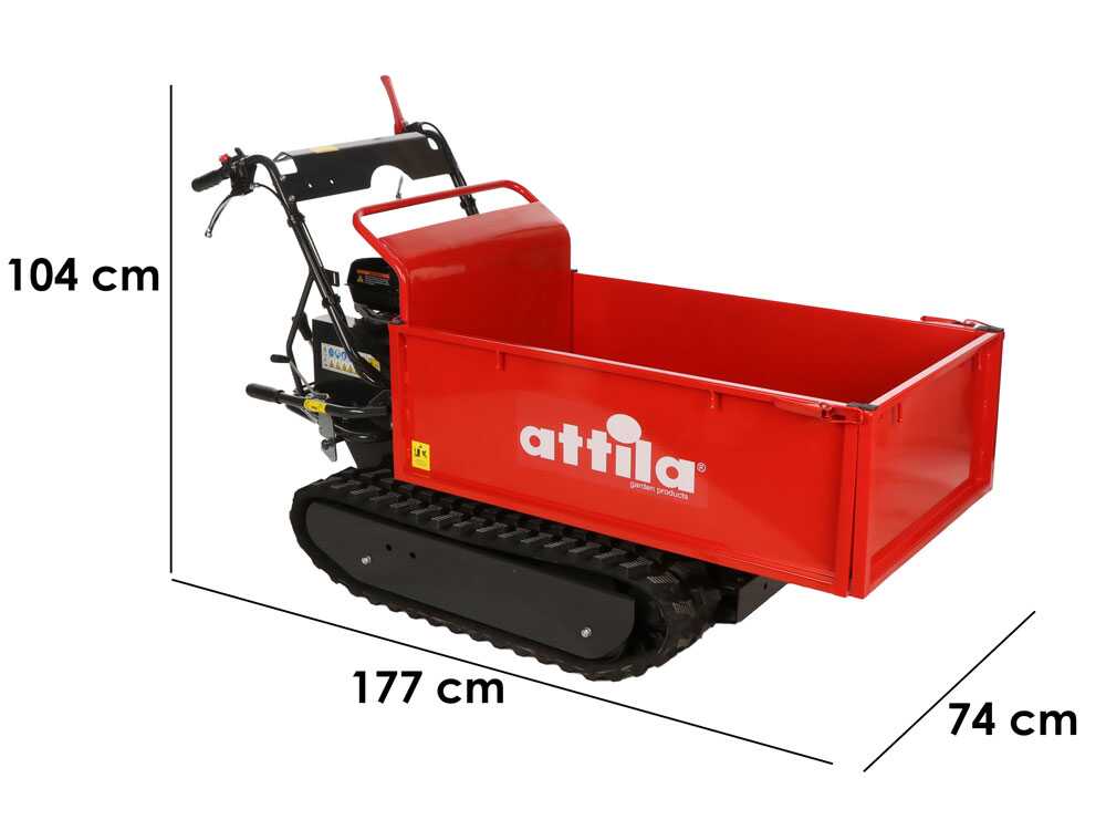 Attila ATT 500 C -  Ausziehbare Raupenschubkarre - Tragfähigkeit 500 Kg