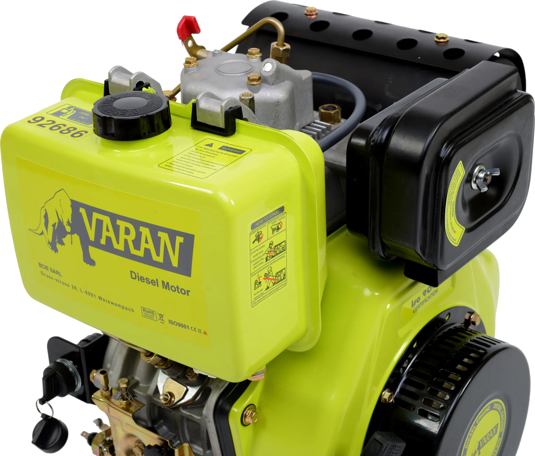 Varan Motors - 92686 Dieselmotor 13PS 498cc + Elektrostarter – Bild 2