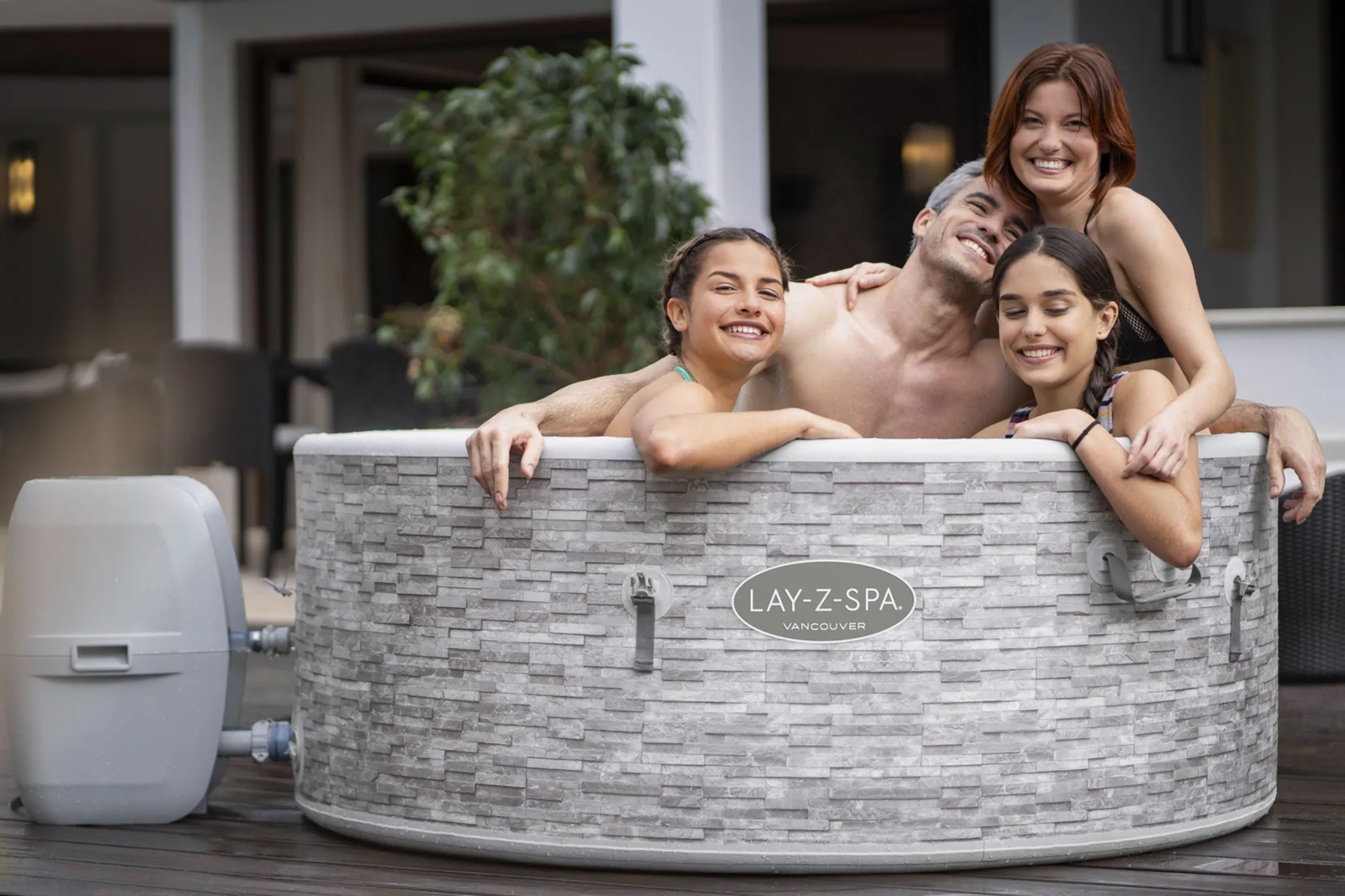 Bestway LAY-Z-SPA® Whirlpool Vancouver AirJet Plus™, rund, 155x60cm, 60027 – Bild 3