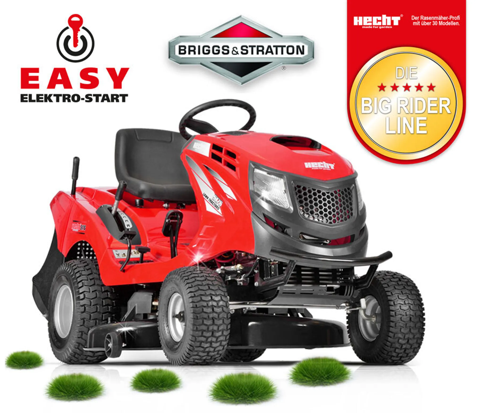 HECHT 5176 Rasentraktor | 102 cm Schnittbreite | 13,3 PS | Briggs & Stratton | 500 cm³ | 270L Fangkorb – Bild 10