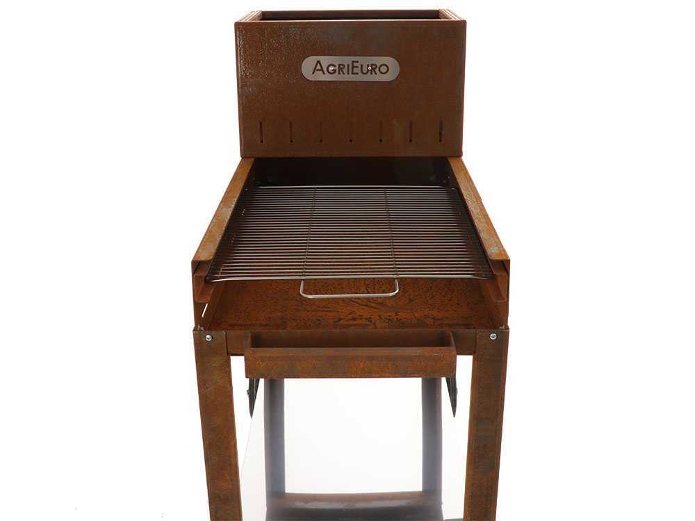 BBQ-Grill FLIPPER für Holz und Holzkohle - 45x50 cm Grillrost - vollständig aus Cortenstahl – Bild 4