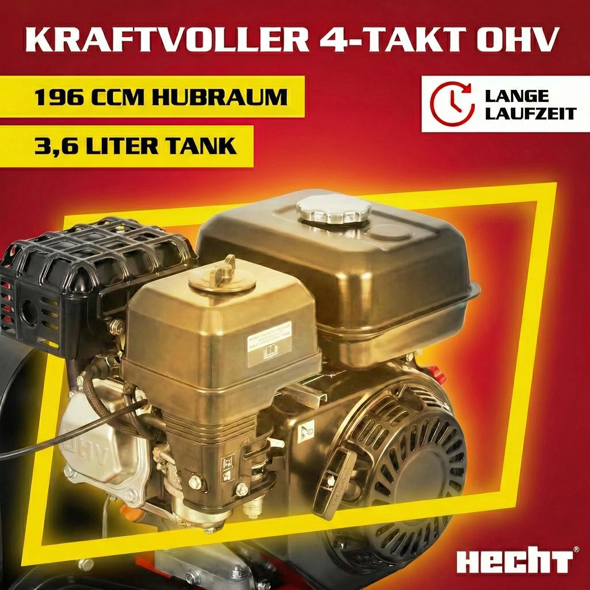 HECHT 785 Motorhacke Benzin | 32-84 cm Arbeitsbreite | 32 cm Arbeitstiefe | 6,5 PS | 4,5 kW | 196 cm³ – Bild 3