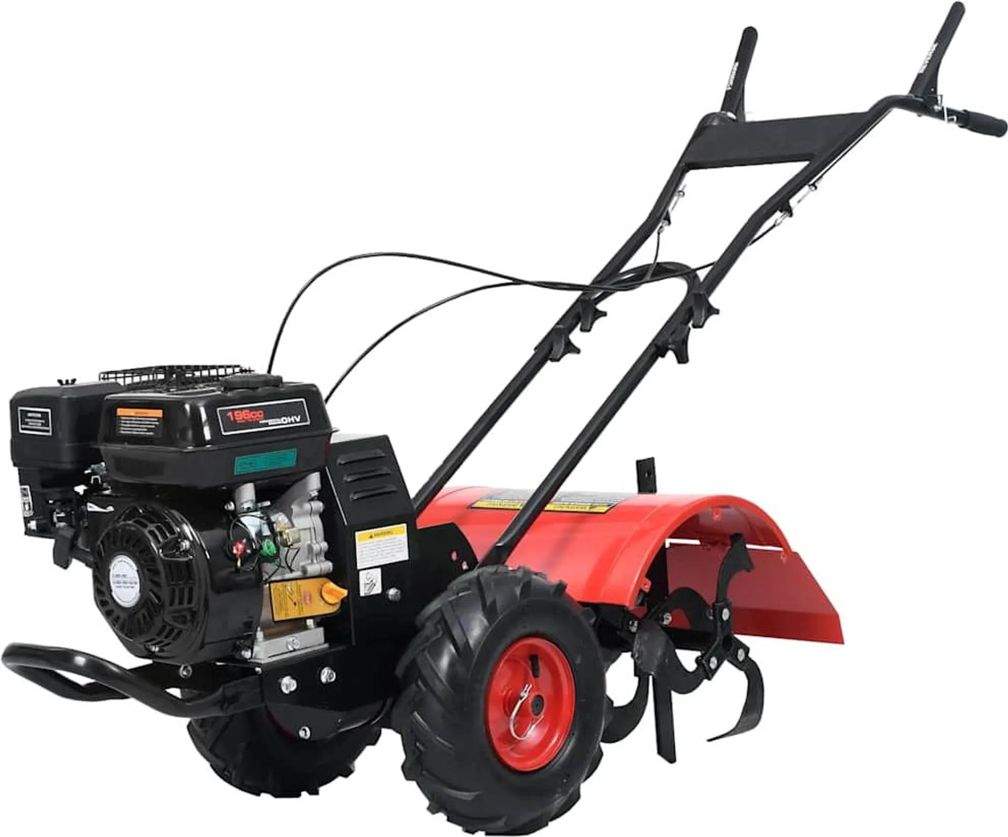 vidaXL Benzin-Gartenfräse 6,5 PS 196 cm³