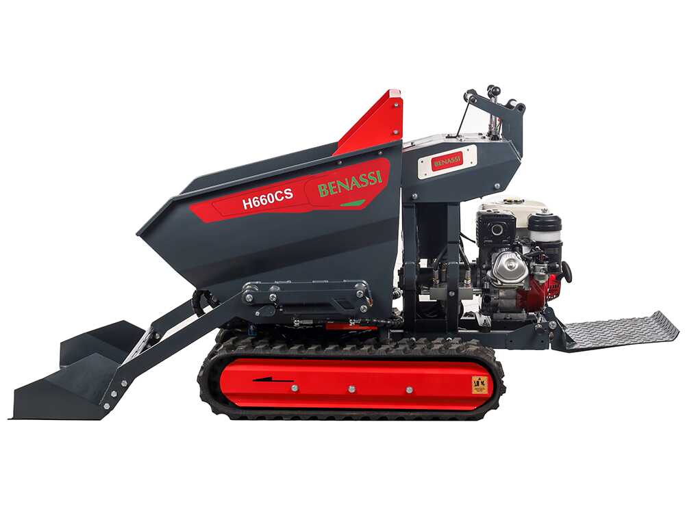 Benassi H660CS – Raupen-Motorschubkarre – Hydraulischer Dumperkasten mit Schaufel – Nutzlast 600 kg – Bild 4