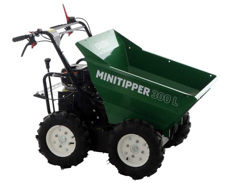 Benzin-Motorschubkarre 4x4 GreenBay MiniTipper 300 L - Loncin G200F Motor – Bild 4